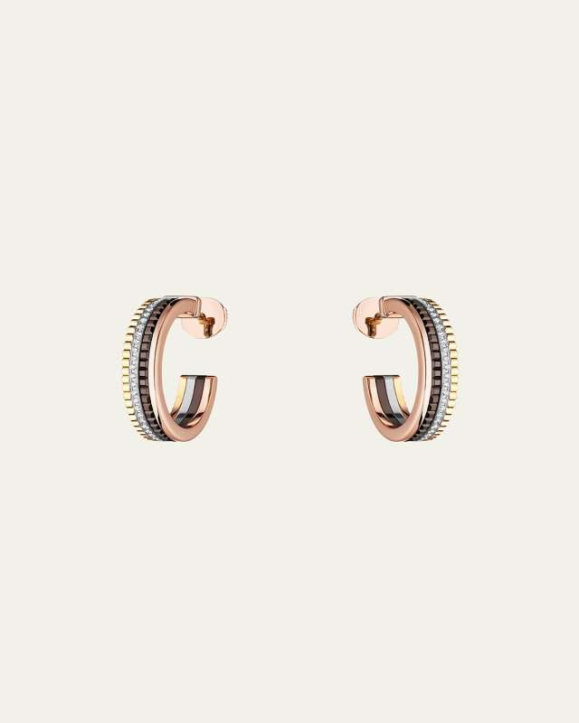 Quatre Classique XS Diamond Hoop Earrings